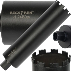 Diamantová korunková fréza BIGSTREN 112 × 460 mm, závit 1.1/4 UNC