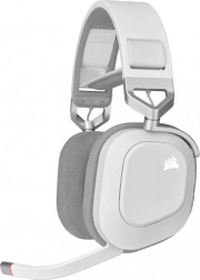 Corsair hs80 rgb wireless herní bezdrátová sluchátka s prostorovým zvukem, bílá - 1 kus