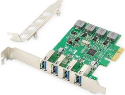 PCIe karta s 4× USB 3.0 porty (Low Profile) – čipset VL805