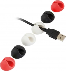 Samolepicí držáky kabelů – 6 ks