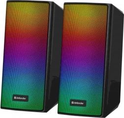 počítačové reproduktory DEFENDER Spitfire 2.0 s Bluetooth a LED, 6 W