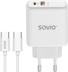 Síťová rychlonabíječka 20 w s kabelem usb‑c – SAVIO LA‑13
