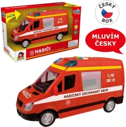 Hasičská dodávka na setrvačník se zvukem a světlem