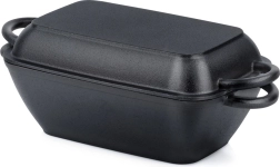 Litinová brytfanna 2v1 s poklicí a grilovací pánví 3,5 l / 1,5 l