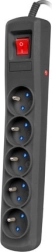 Přepěťová ochranná prodlužovací zásuvka NATEC Bercy 5 zásuvek, 5 m, černá