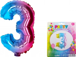 Duhový nafukovací balónek číslo 3 – 40 cm