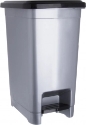 Úzký plastový odpadkový koš s pedálem 15 l