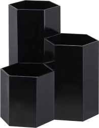 Černý organizér na štětce a kosmetiku