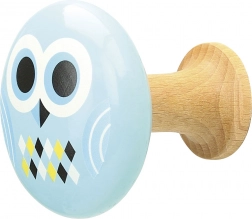 Dřevěné nástěnné háčky pro děti Sovička a Kosodélníky