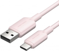 USB kabel USB-A na USB-C 2.0 3A 2 m růžový Vention