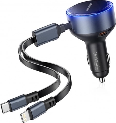 Vention autonabíječka s USB-C portem a integrovanými kabely USB‑C/Lightning 60 W