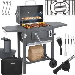 Zahradní uhlíkový gril s víkem KAMINER 110 × 105 × 50 cm