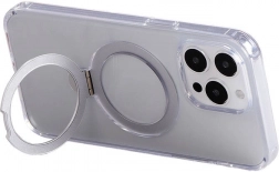 magnetické ochranné pouzdro s držákem JOYROOM pro iPhone 15 Pro Max, průhledné