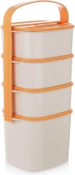 Plastová jídelní menážka 4patrová, 2 l + 3× 1,15 l