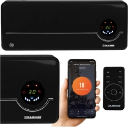 Vzduchová clona KAMINER AIRO s dálkovým ovládáním a Wi‑Fi, 2000 W