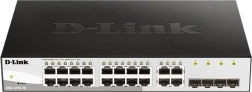 Gigabitový inteligentní přepínač DGS-1210-20/E s 16GE porty a 4 SFP
