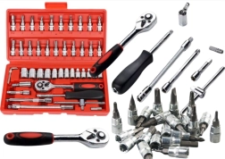 Sada nástavcových klíčů 1/4" - 46 dílů v kufříku