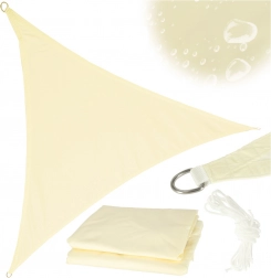 Žagel proti slunci outdoorový terasový nepromokavý trojúhelníkový béžový 4x4x4m