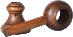 Dřevěný držák na záclonovou tyč – ořech