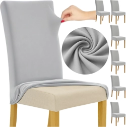 Ruhhy elastické potahy na židle světle šedé 65 × 40 × 35 cm (6 ks)