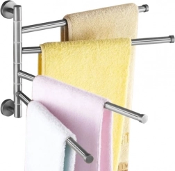 Stříbrný koupelnový věšák na ručníky ve stylu Loft