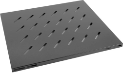Pevná police pro rack 19'' černá 1U 465x500mm