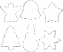 Sada nerezových vykrajovátek na cukroví 6 ks