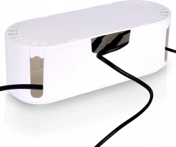 Bílý organizér na kabely s větracími otvory VILDE