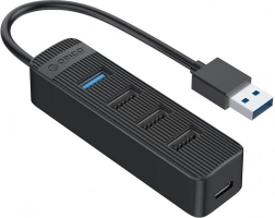Orico USB hub 1× USB 3.0 a 3× USB 2.0, černý