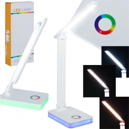 Skládací LED stolní lampa s dotykovým ovládáním a RGB podsvícením, USB