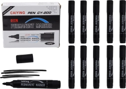 Sada voděodolných permanentních popisovačů, černá, 10 ks