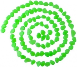 Svítící dekorativní kamínky do zahrady a akvária – 100 ks – Zelená