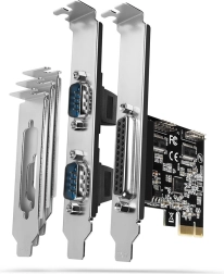 PCIe řadič s paralelním portem LPT a 2× sériovým RS232 AXAGON