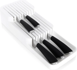 Bílý zásuvkový organizér na nože 39 × 14,5 × 7,5 cm VILDE