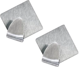 Nerezové samolepicí háčky TORO – diamantový design, 2 ks
