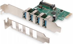 PCIe řadič USB 3.0 s 4 porty (chipset VL805)