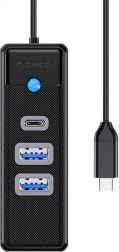 Orico USB‑C hub 2× USB 3.0 a USB‑C, 5 Gb/s, 0,15 m, černý
