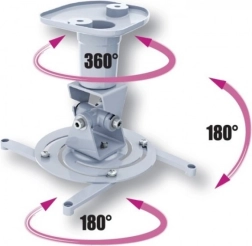 Stropní držák na projektor 22cm bílý