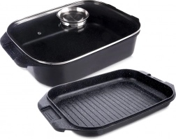 Granitová římská mísa s víkem 3v1 GRANDE 41 × 26 × 15 cm, 7 l