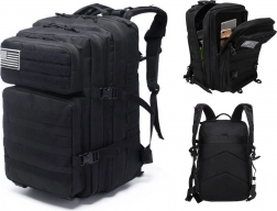 Taktický vojenský batoh 40–60 l černý