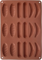 Silikonová forma na sušenky a pralinky, hnědá 33 × 24,5 × 1 cm