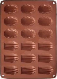 Silikonová forma na sušenky a pralinky 34 × 25 × 1 cm, hnědá