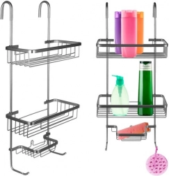 Závěsná sprchová police stříbrná