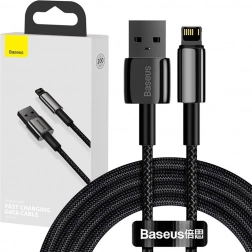 Baseus Tungsten Gold kabel USB – Lightning 2,4 A 2 m – Černá