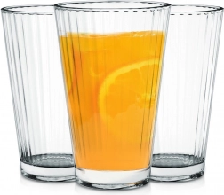 Sada sklenic 270 ml, 3 ks – žebrované vysoké sklenice