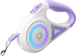 Rojeco automatické vodítko pro psy LED 5 m – Fialové