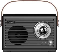 přenosné retro rádio s bluetooth, fm a usb‑c savio rs‑01