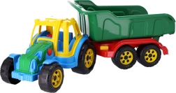 Plastový traktor s vyklápěcím přívěsem pro děti