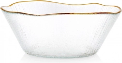 Skleněná miska se zlatým okrajem 15 cm, 500 ml
