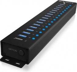 USB hub ICY BOX IB-HUB1717 s 16 porty USB 3.2 Gen 1 + nabíjecí port